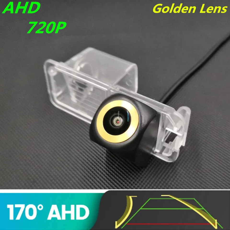 

AHD 720P Golden Lens Trajectory Car Rear View Camera For VW Golf 6 VI 2010 2011 Polo V (6R) Magotan Passat CC Vehicle Monitor