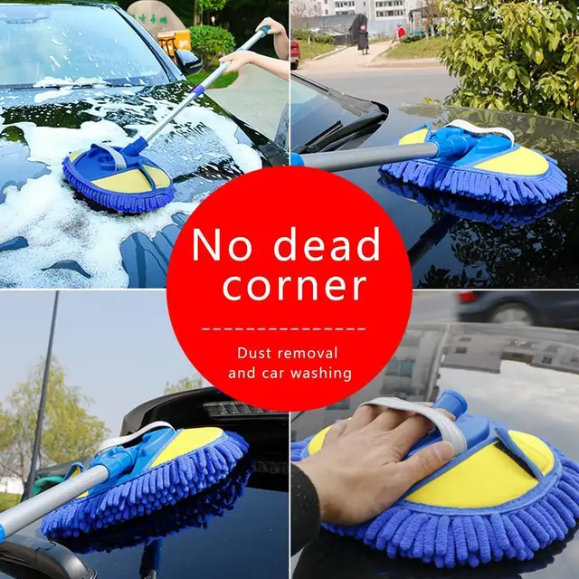 UNTIOR 5PCS Multifunction Auto Accessories Car Wash Brush with Long Handle  Chenille Microfiber Car Wash Mop Windshield Wash Kit - AliExpress