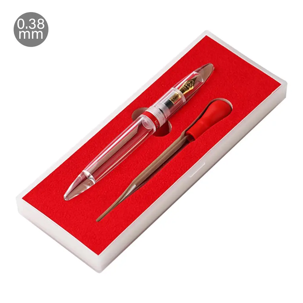 

Transparent Eye Dropper Filling Fountain Pen by Moonman M2 Large-Capacity Ink Storing Fine Nib Writing Calligraphy Pen Gift Set