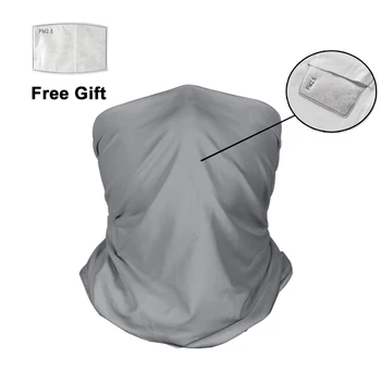 

Solid Color Gray Cover the face Neck Sun Protection Windproof Cap Ski Dustproof Face Towel Face Protection air filtration Mask