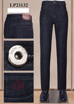 

BILLIONAIRE Jeans winter thick cowhide men 2020 new Fashion Cotton embroidery Genuine Leather high quality zipper big size 31-40