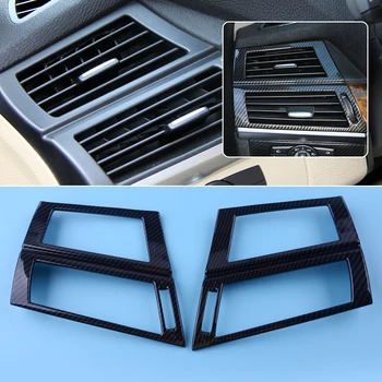 

DWCX 2pcs ABS Dashboard Side Air Conditioning Vent Outlet Cover Trim Frame Fit For BMW X5 E70 X6 E71 2008-2010 2011 2012 2013