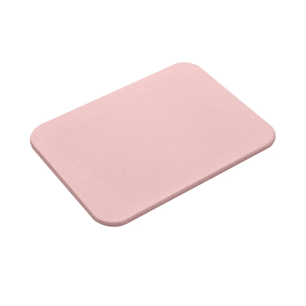 Pink Коврики для ванной комнаты Противоскользящий Diatom грязевой коврик для ног водопоглощающий Быстрый сушильный Душ коврик безопасный нетоксичный Набор ковриков для ванной# G7 - Color: Pink