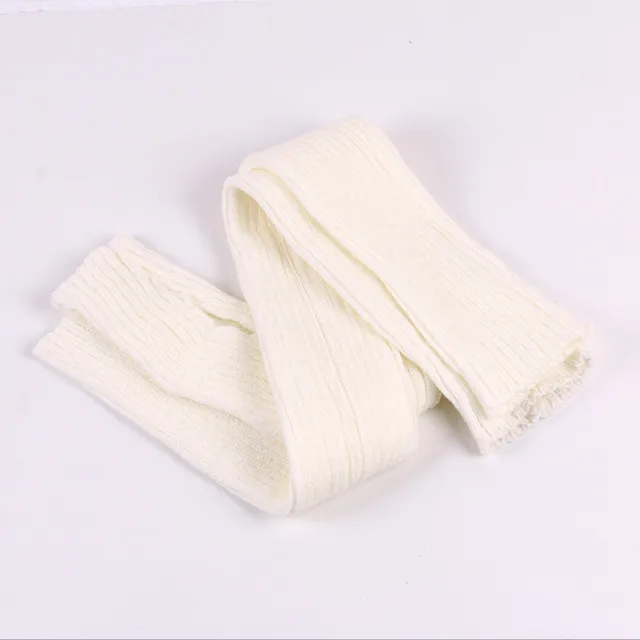 70cm Over Knee Japanese JK Uniform Leg Warmers Korean Lolita Winter Girl Women Knit Boot Socks Pile Up Socks Foot Warming Cover white