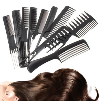 

10pcs Brush Fluffy Hair Styling Gift Home Scalp Massage Accessories Multifunction Anti Static Salon Magic Portable Tool Comb Set