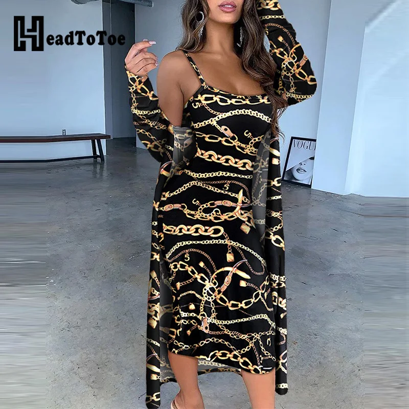vestido midi com cardigan