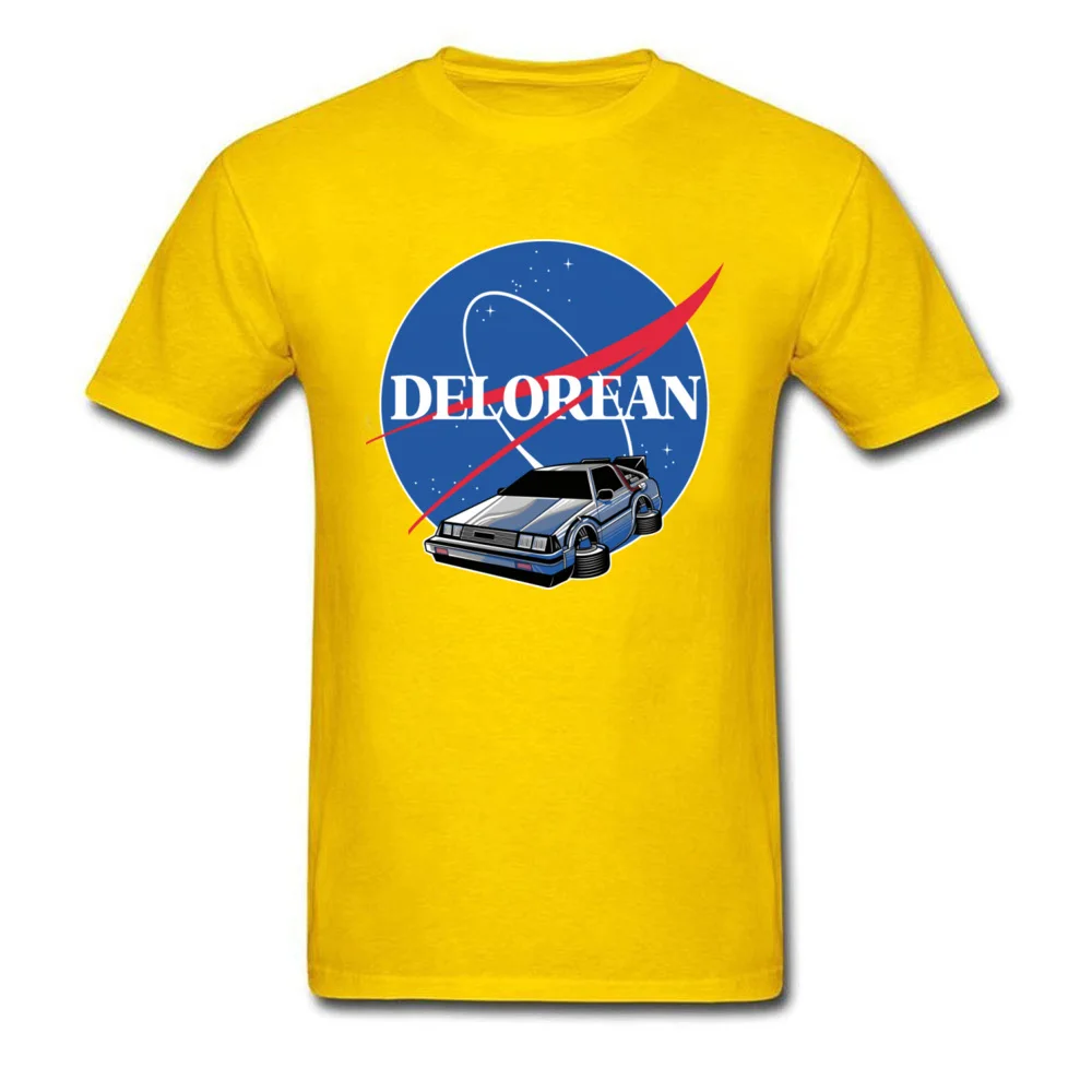 DELOREAN_SPACE_10602 T Shirts 2018 Fashion Short Sleeve comfortable Pure Cotton O Neck Men Tops Shirts Top T-shirts NEW YEAR DAY DELOREAN_SPACE_10602 yellow