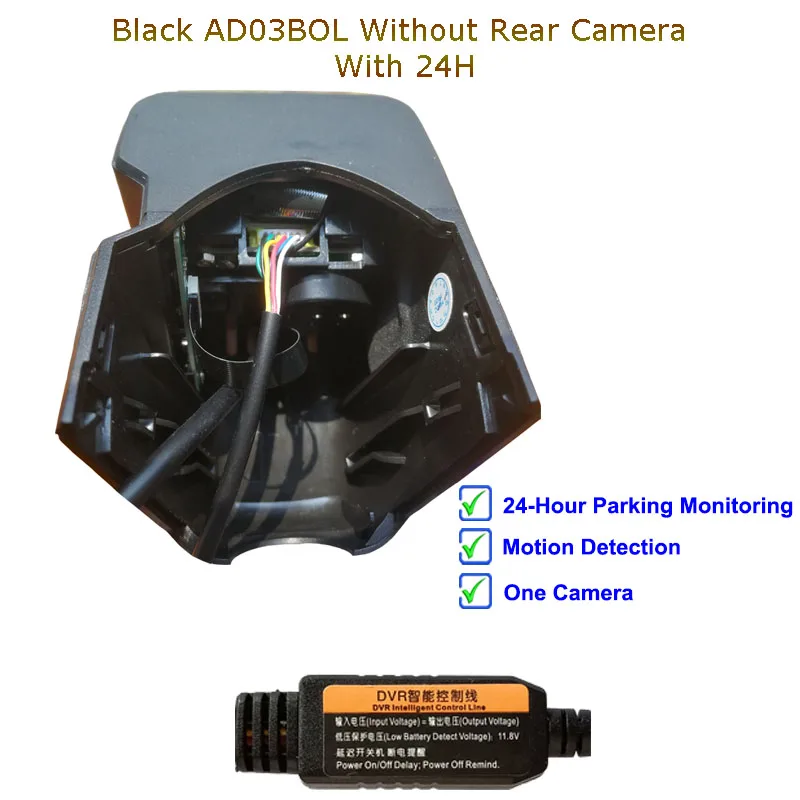 Jabriel WI-FI Скрытая 1080P dash cam автомобиля Камера Автомобильный видеорегистратор для автомобиля audi a6 c6 c5 c7 a4 b8 b6 b7 b9 b5 a3 8p 8v 8l a5 8t b9 a1 q5 q7 4l и формирующая листы для кровли 4 м - Название цвета: Black One Cam 24H