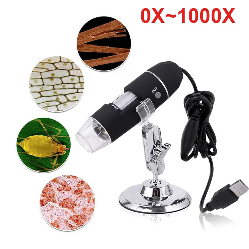 

8LED 1000X Computers Real-Time Video Waterproof Digital Microscope Durable Monitoring Ear Cleaning Tool Inspection Camera