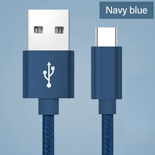 VOXLINK usb type-C кабель для быстрой зарядки usb c кабель type-c кабель для передачи данных usb-c для samsung S8 S9 Note 9 8 Xiaomi mi8 mi6 htc - Цвет: Dark blue