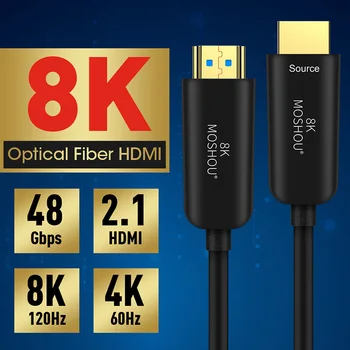 

Optical Fiber Cables 4K 8K HDMI 2.0 2.0b 2.1 48Gbps Ultra High Speed HDR ARC HDCP 2.2 Speaker TV Video fibre optique cable