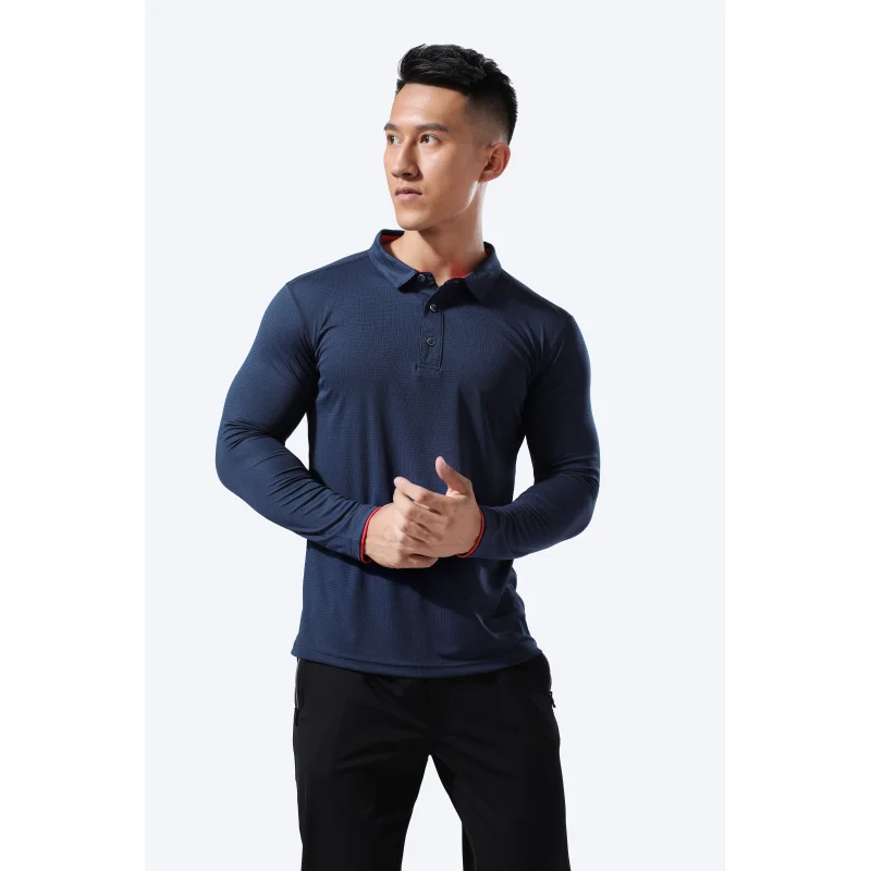 Long Sleeve Quick-drying Sports Polo Shirt Custom Logo Print Embroidery Breathable Summer Men And Women Tops S-5XL ONECOOL