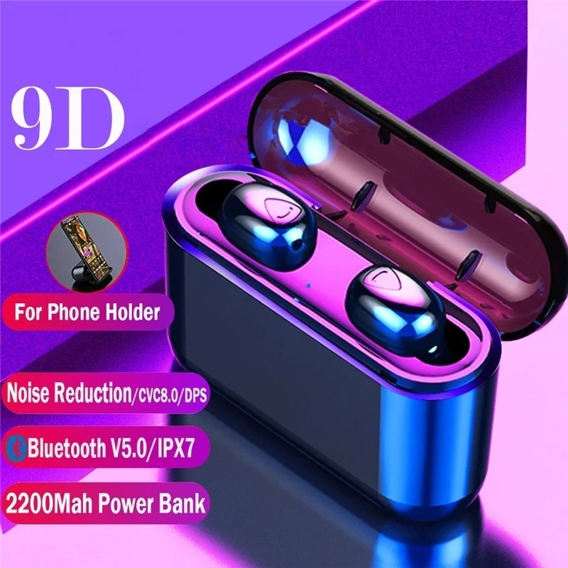 Портативная Беспроводная Bluetooth-гарнитура для смартфона 5D стерео наушники с