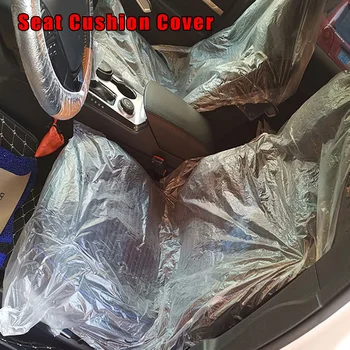 

Plastic Disposable Seat Cover 50pc Auto Car Vehicles Clear Protection 140*80cm