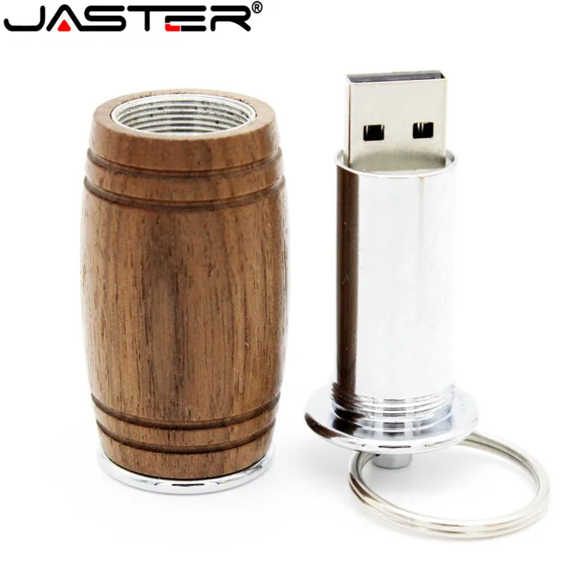 JASTER 64GB стиль клен орех Дерево баррель ложка флэш-накопитель карта памяти, Флеш накопитель 8gb 16gb 32gb 64GB U диск подарок