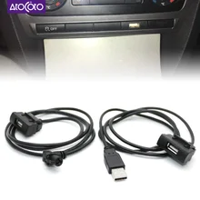 Adaptador de cabo de interface usb rcd510 rns315, cd de carregador de botão de slot skoda octavia, painel de unidade de cabeça