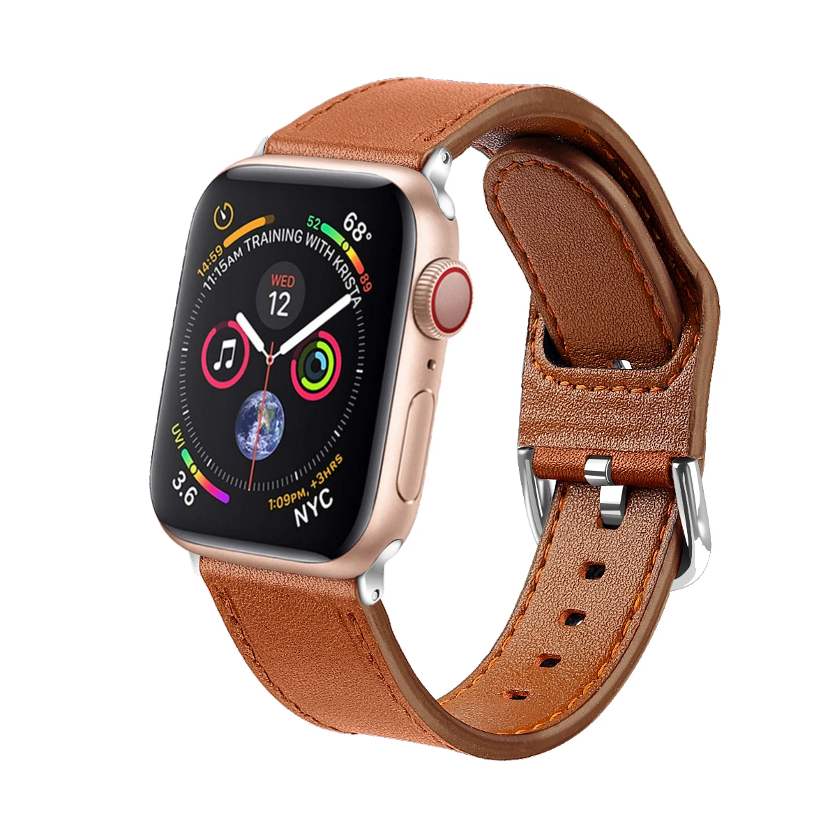 Ремешок для apple watch группа 4 3) 44 мм 42 мм из натуральной кожи петлевой ремешок correa наручных часов iwatch, 4/3/2/1 38 мм 40 мм браслет аксессуары