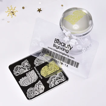 

BeautyBigBang Nail Stamping Plates Stamper Scraper Nail Art Polish Stamp Plastic DIY Nail Art Template Manicure Nail Tools K510