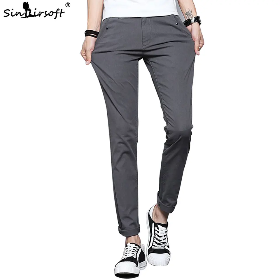 slim pencil pants men