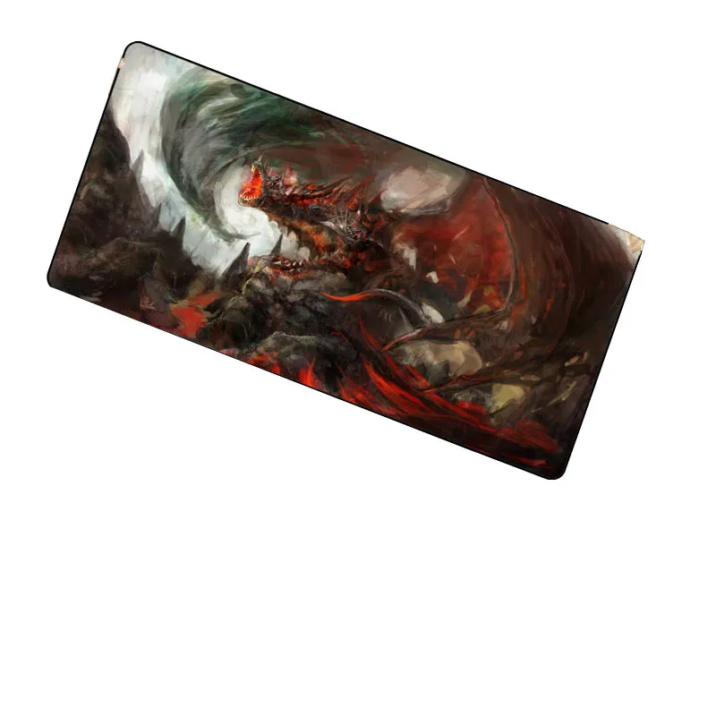  Free Shipping Red Dragon Lock Edge Mouse Pad Game Large Mousepad Notbook Keyboard Computer Mouse Ma