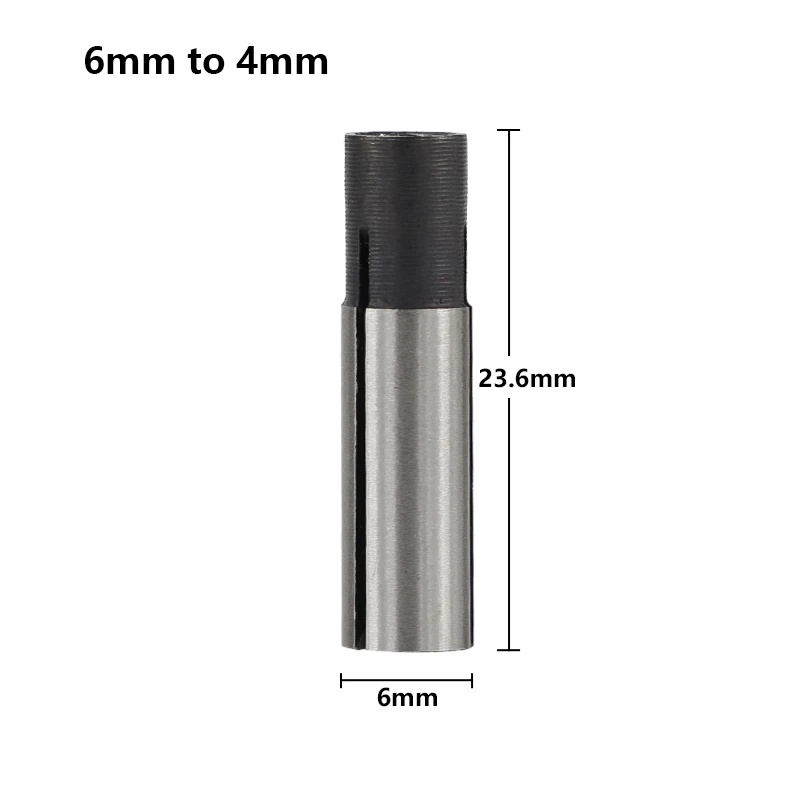 6mm to 4mm Хэмптон 1 шт. адаптер Цанга для станка с ЧПУ 3,175 мм 4 мм 6 мм 6,35 мм 12,7 мм хвостовик Концевая фреза адаптер передачи - Длина режущей кромки: 6mm to 4mm