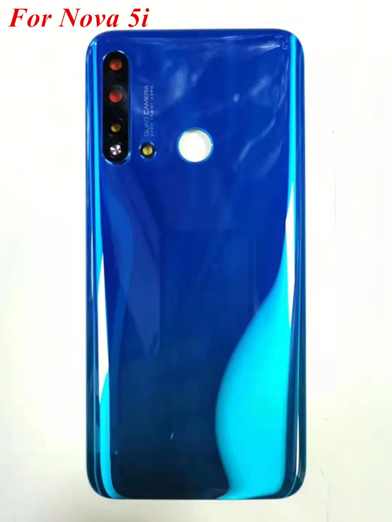 100% оригинал Для Huawei nova 5i стеклянная задняя крышка корпус батарейный отсек с