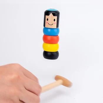 

Magic Tricks Close Up Stage Magic Props Funny Comedy Mentalism Fun Toy Accessory Unbreakable Wooden Man Magic Toy