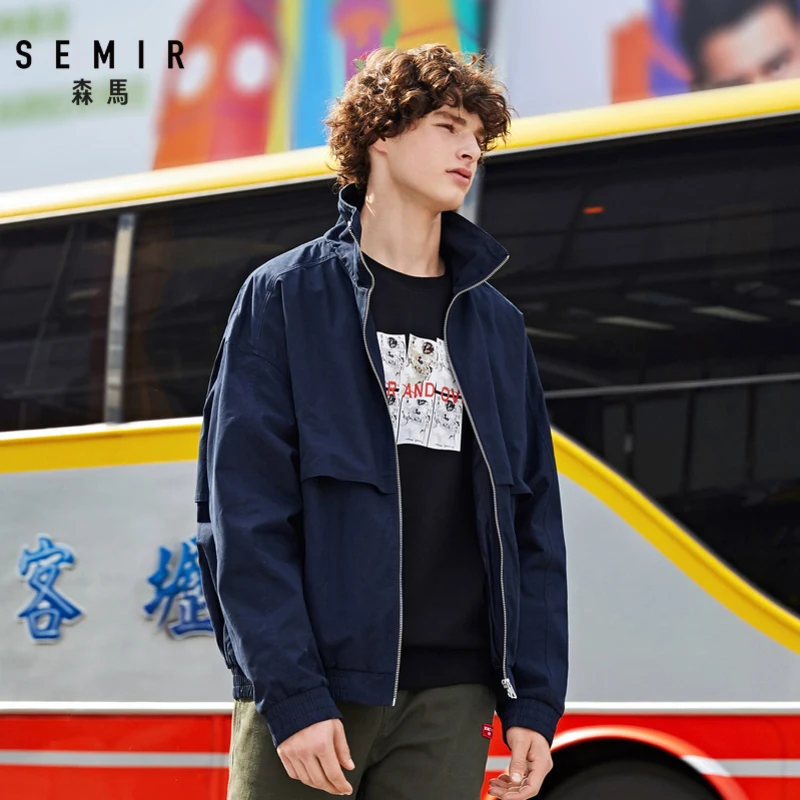 SEMIR мужская Тонкая камуфляжная куртка с длинным рукавом, ветровка с капюшоном на молнии, верхняя одежда