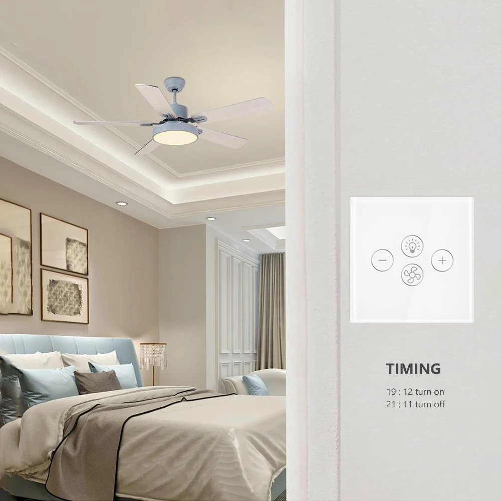 AVATTO Tuya Wifi вентилятор светильник переключатель, умный потолочный вентилятор лампа переключатель с различной скоростью Голосовое управление Alexa, Google Home
