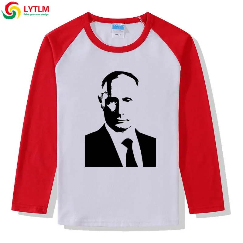 LYTLM Brand T-shirt Baby Vladimir Putin Boys T Shirt Long Sleeve Funny Winter Tops for Kids Roupa Infantil Menina Baby T Shirts - Color: CXCJ LYCRA Red