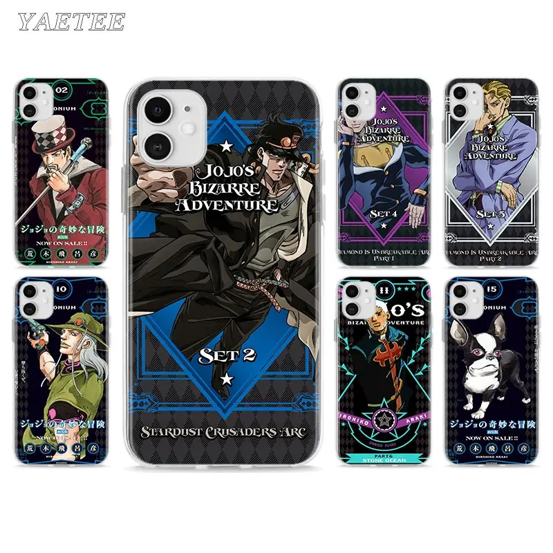 

Soft Phone Case For Apple iPhone 12 11 Pro Max SE 2020 X XS MAX XR 7 8 6S Plus Fundas Capa Back Cover Bizarre Adventure Coque
