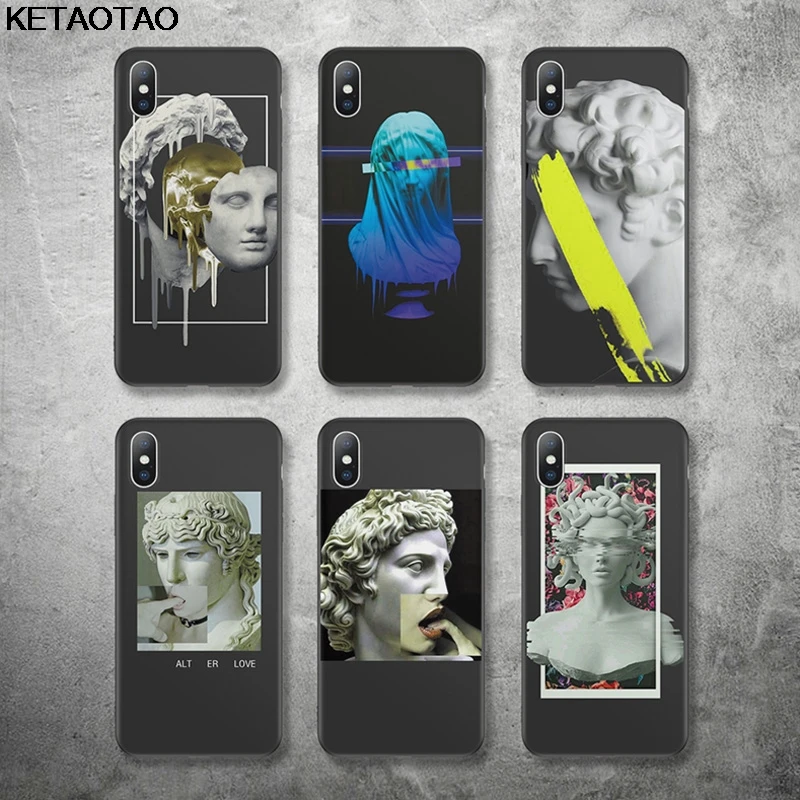 KETAOTAO Абстрактное Искусство статуя в для samsung galaxy S4 S5 S6 S7 S8 S9 S10 edge Note чехол Мягкий ТПУ резиновый силиконовый