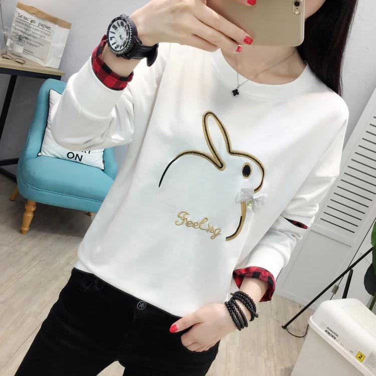 Camisas Mujer, рубашка с длинным рукавом и бисером, женская одежда, футболка с вышивкой, женские зимние топы, Повседневная футболка размера плюс, женская футболка