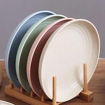 

12pcs 9 Inch Lightweight Wheat Straw Plates -Dishes Plates Sets Kids Children Toddler Dinner Plates Dishes
