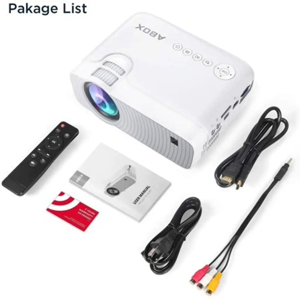 BOMAKER Mini Projector Portable WiFi Video Projector 720P Native 1080P Full HD Support, LED Projector with HDMI projector slides