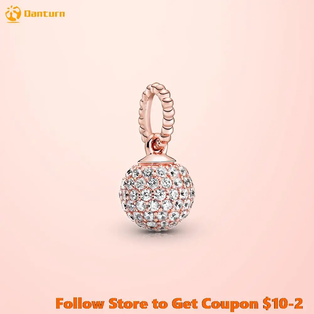 Danturn 925 Sterling Silver Charms Pink 