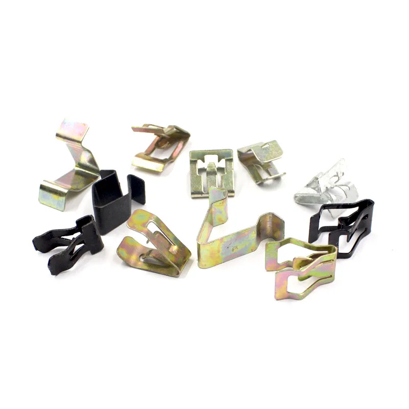 

Auto Car Instrument Panel Dashboard Trim Metal Retainer Clip Fastener Snaps Stainless steel gold (100pcs)