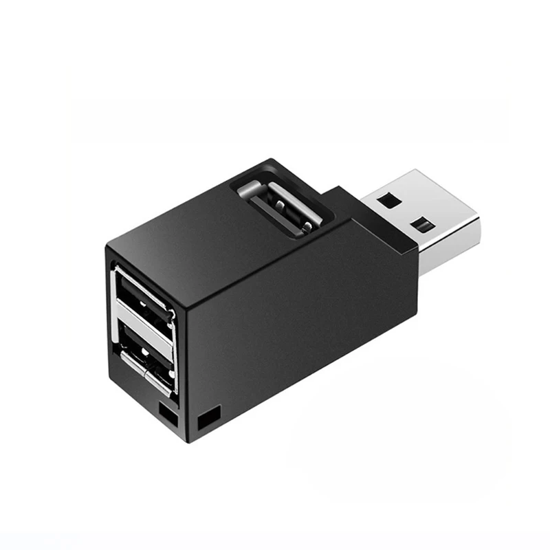 Портативный мини 3 порта usb-хаб USB 2,0 3,0 высокоскоростной концентратор разветвитель коробка адаптер для ПК ноутбук MacBook U диск кард-ридер с ремешком