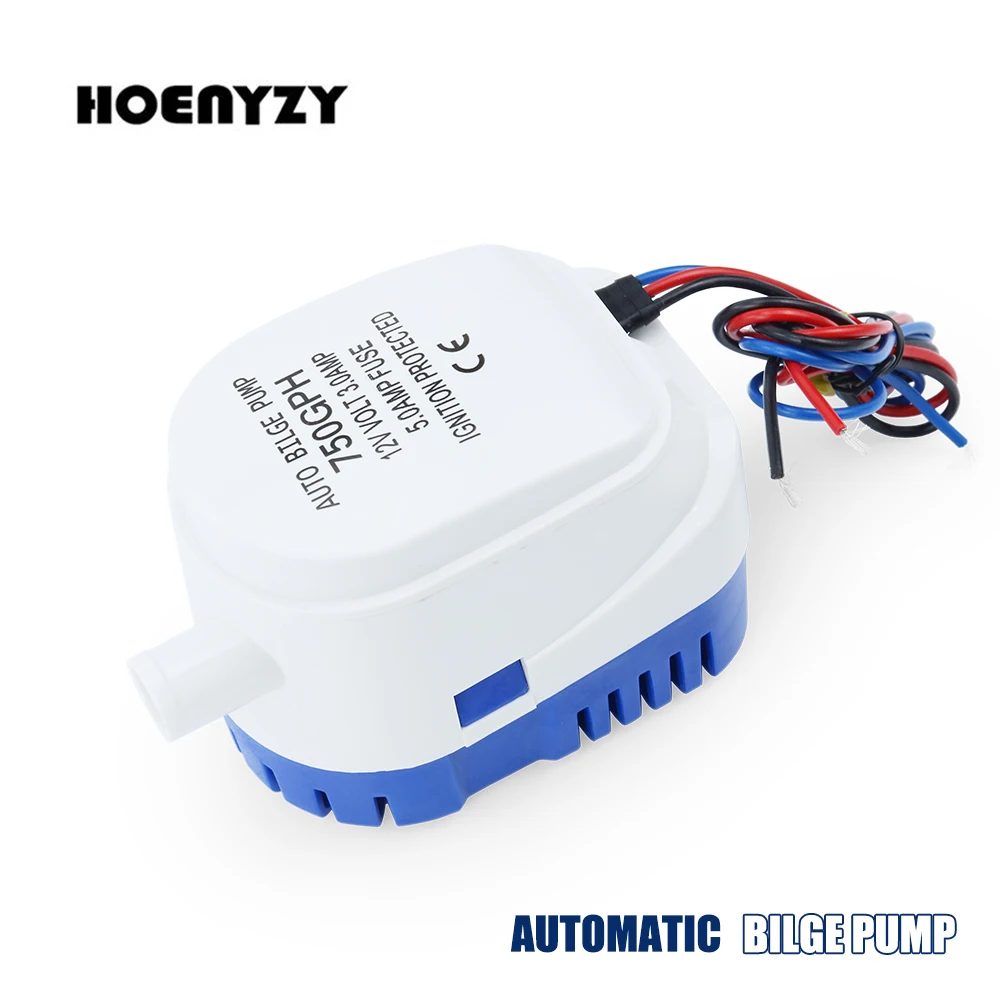 Dc 12v/24v Small Mini Automatic Boat Bilge Pump 600gph 750gph 1100gph