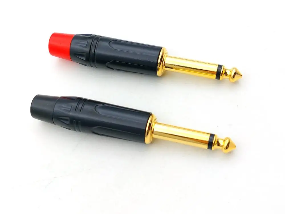 

100pcs 6.35 mm mono (1/4 in) Jack Male plug audio adapter connector welding