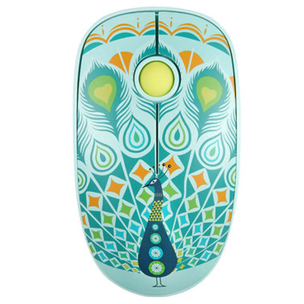 2,4G игровая тонкая Мобильная оптическая портативная беспроводная мышь с приемником и мультипликационным персонажем для ноутбука, бесшумный USB компьютер, бесшумный ноутбук