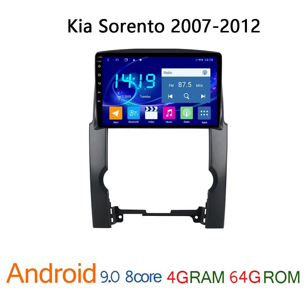 4G RAM 64G ROM android auto для Kia Sorento 2007 2012 автомобильный Радио DVD мультимедийный плеер GPS