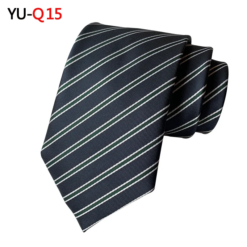 YU-Q15 Новинка, деловой мужской галстук, для работы, свадьбы, галстуки, для праздника, вечеринки, праздника, подарки, в полоску, в сетку, модный, официальный, высокое качество - Цвет: YU-Q15