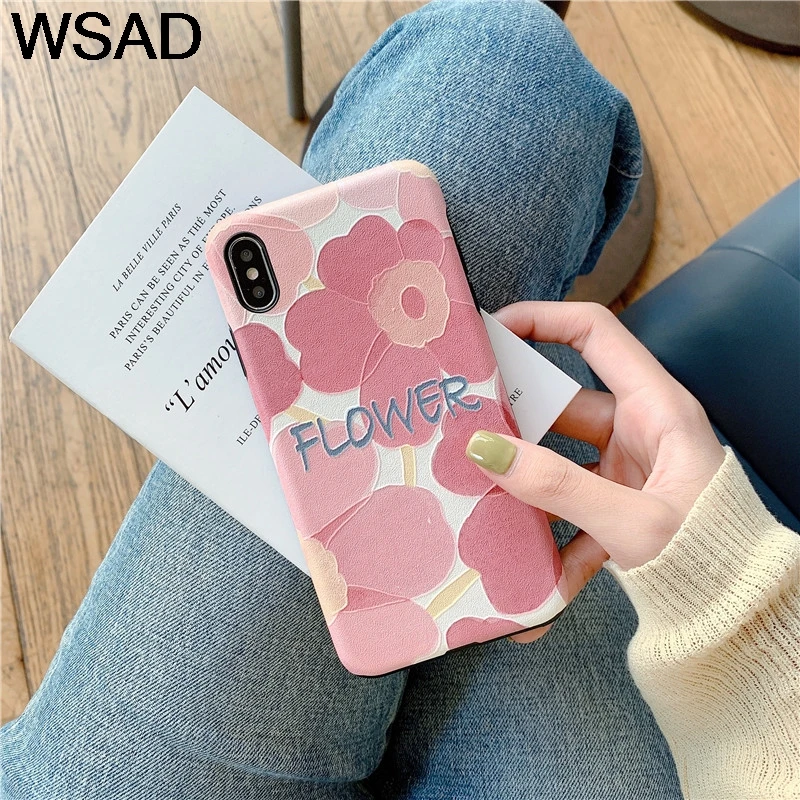 Шелковая текстура панели телефона с рисунком для huawei P20 P30 Mate20 Pro цветочный матовый чехол для huawei Nova 3 4 3e 4e Honor 10 20