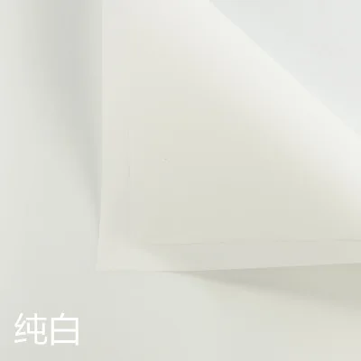 20pcs Soft Light Paper Flower Floral Wrapping Paper Bouquet Dry Flower Wrapping Paper Thick Waterproof Gift Packing Decoration - Color: white
