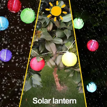 

Chinese Lantern Round Christmas Classic Light Solar Lamp ABS Polysilicon 1.2v 600ma Home Decor Holiday Lighting Household