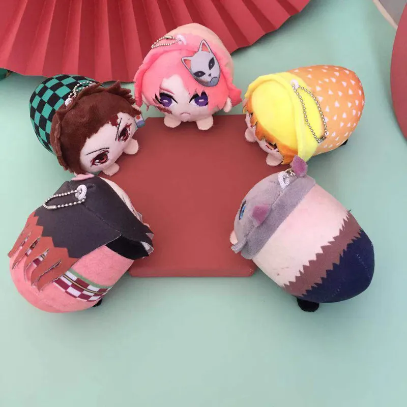

Demon Slayer: Kimetsu no Yaiba Sabito Agatsuma Zenitsu Cosplay Cute Plush Dolls Figure Keychain Bags Pendant Keyring Xmas Gifts