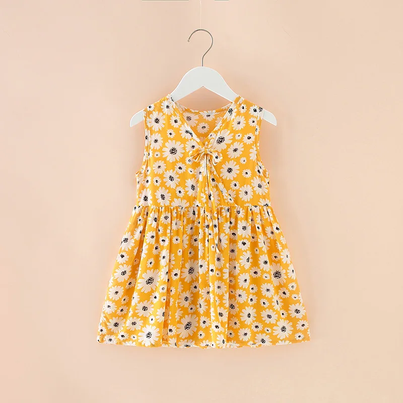 

Fashion Girls Summer Dress Sleeveless Floral Kids Gril Dress Princess Children Dresses for Girls Clothing Baby Girl Clothing