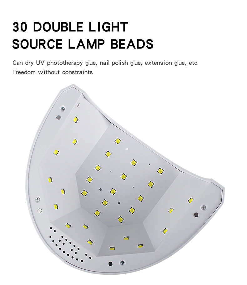 Secador de Unhas de Lâmpada Contas para Cura Ferramenta para Unhas de Dedo Peças Rápida Luz Solar uv Led 48w 30 5 Secador de unhas de lâmpada uv led