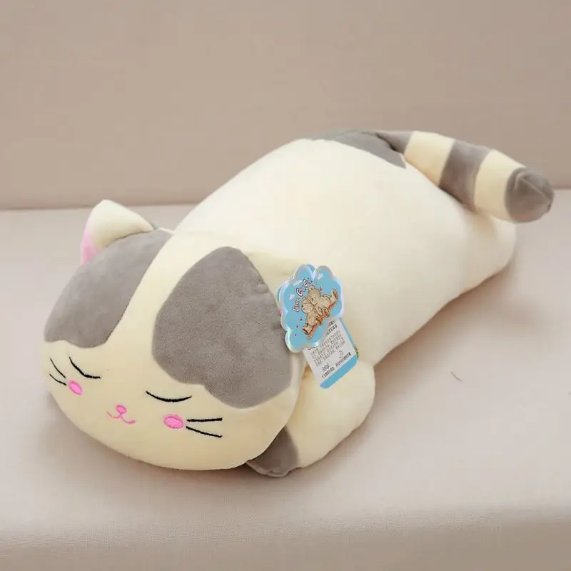 Мягкая кошка обнимающая Подушка Кукла Детская игрушка Большой плюшевый милый котенок животные подарки для детей